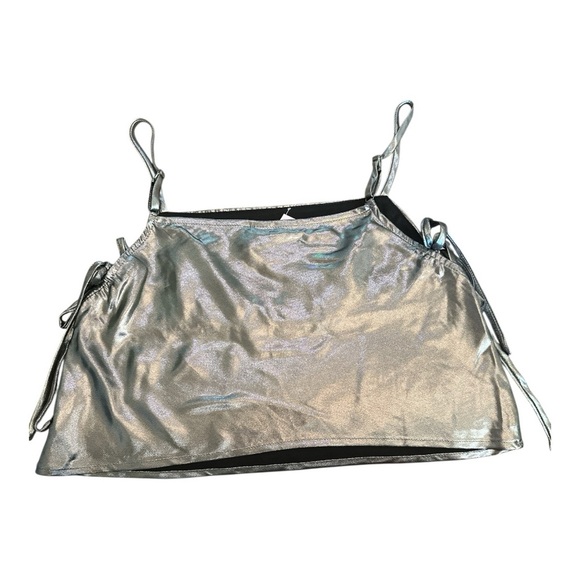 Wild Fable Silver Metallic Camisole Tank Top Size M - Picture 7 of 9